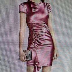 Cinq A Sept Bodycon Dress Size 2 Pink Satin
