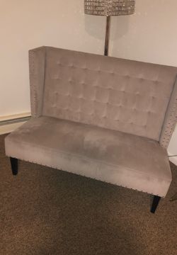 Homegoods gray paddle small couch