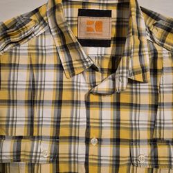 Men's Yellow Hugo Boss Shirt Size Medium