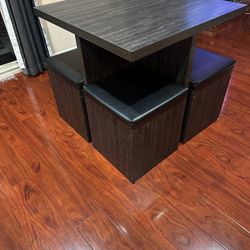 Mainstays 5-Piece Dexter Dining Room/Kitchen Set with Storage Ottoman