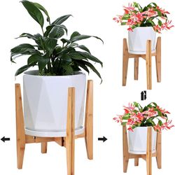 Adjustable  Stand For Indoor Plant | Flower Pot Holder Fits 8 to 12 Inch Pots ｜ Display Rack Rustic Decor – Easy Assemb