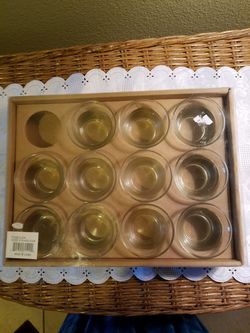 Tea light candle glasses (11) in box