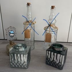 Vintage Style Glass Decor $5 each - Candle Holders, Votives, Picture Holder, Home Decor