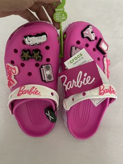 Pink Barbie Crocs W8