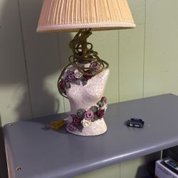 Beautiful lamp with roses