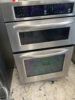 Kitchen aid microwave & oven combo in stainless steel