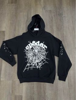 Sp5der Black Hoodie Size S-XL