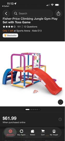 Fisher-Price Climbing Jungle Gym Play Set with Toss Game