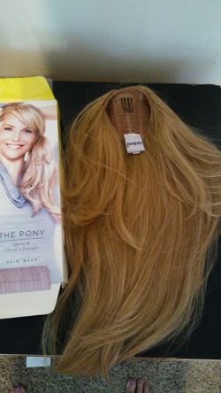 Dark blonde pony tail
