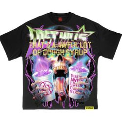 Lost Hills x Cough Syrup Skull Tee Black Size M