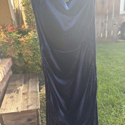 Strapless Navy Blue Dress