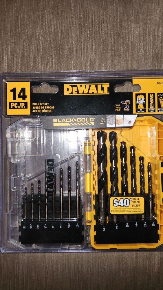 Dewalt 14pc Black Gold Drill Bit Set