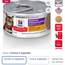 NEW Hill’s Science Diet Sensitive Stomach & Skin Cat Food Case 