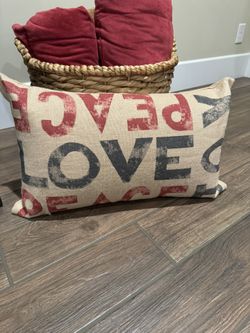 Pottery Barn Burlap Pillow