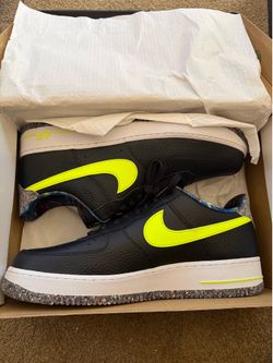 Nike• Air Force 1 in Black, Volt-Brigade Blue