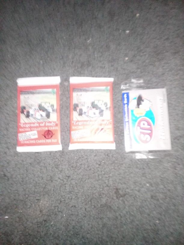 3 Packs Of Old Racing Cards