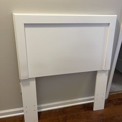 White Twin Headboard 