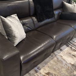 Z Gallerie Reclining Leather Couch/Sofa 