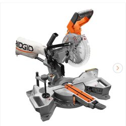 RIDGID 18V Brushless Cordless 7-1/4 in. Dual Bevel Sliding Miter Saw with 18V Lithium-Ion 4.0 Ah Battery Charger 🔌 New