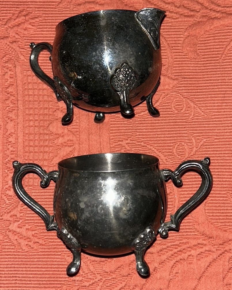 Vintage Leonard Silver Plated Cream & Sugar Set