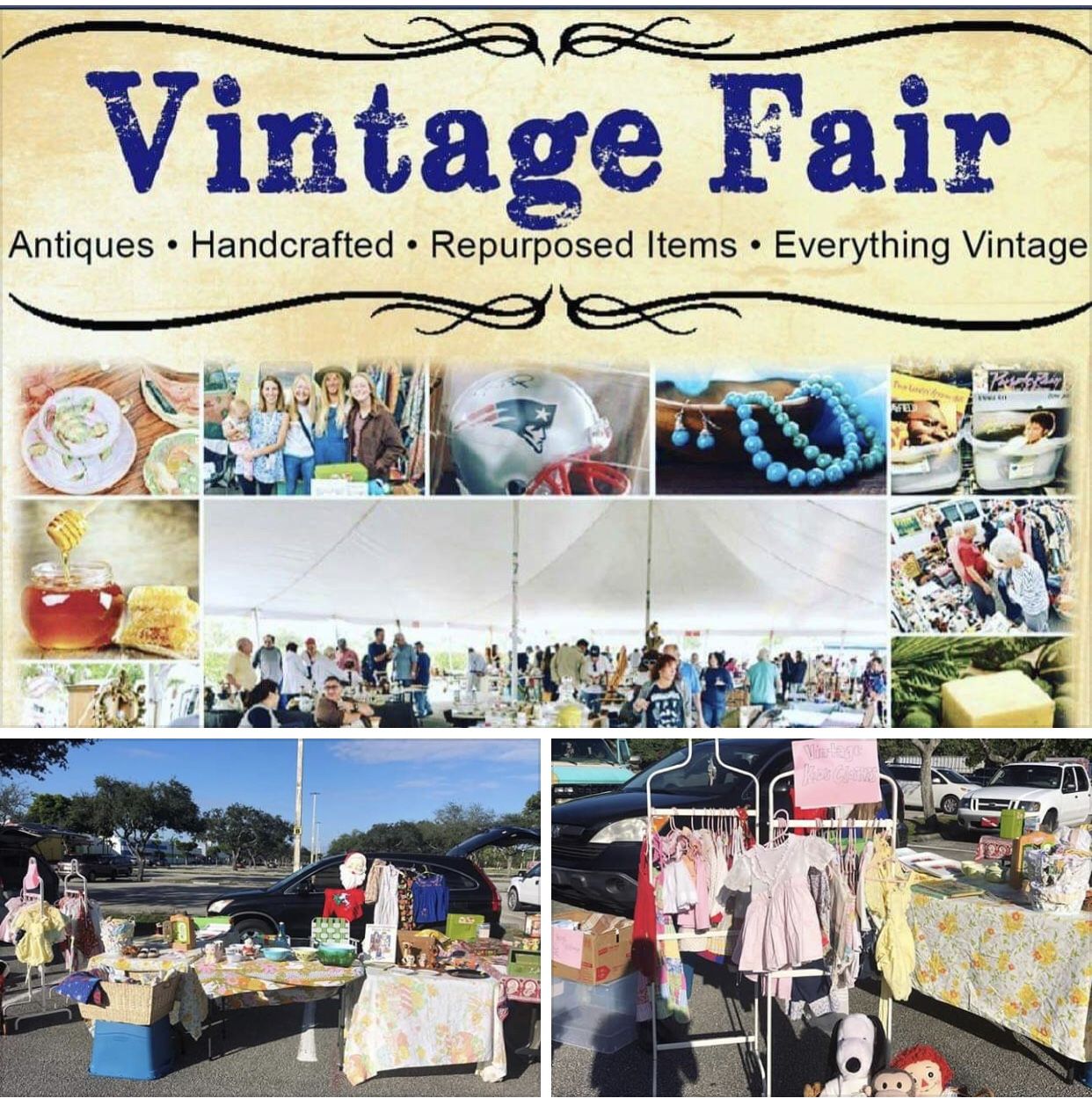 Vintage fair Saturday clothing women’s kids Pyrex antiques toys etc