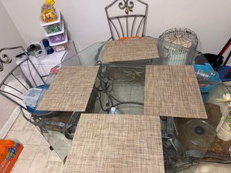 Glass kitchen table