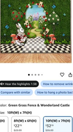 Alice in Wonderland Backdrop- Party