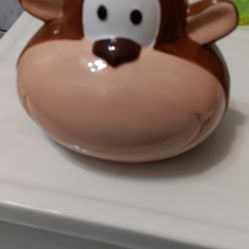 Cute Monkey Bank 5x6 Missing Button 