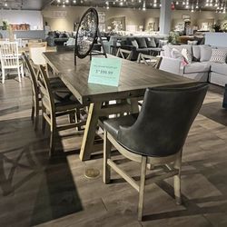 Grey 7PC Counter Height Table Set