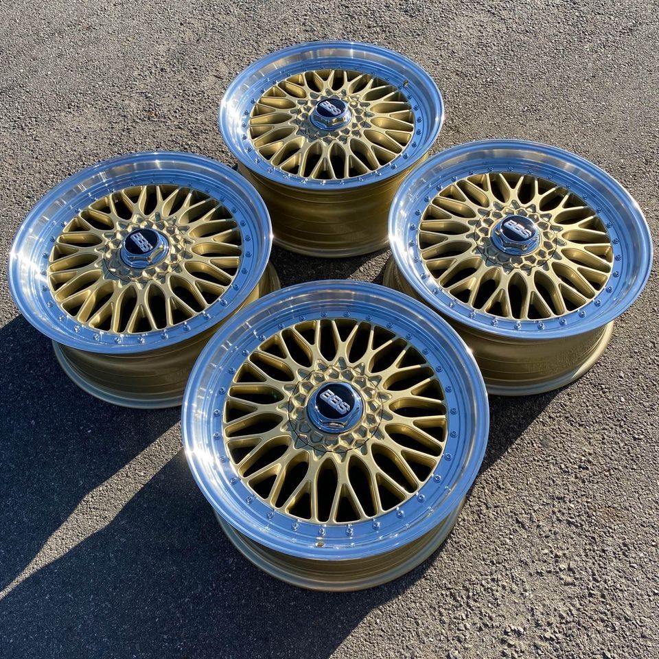 BBS Super RS Style Gold Wheels Rims 20in 8.5J +35 5X120 and 5x114