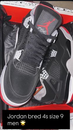 Jordan bred 4s size 9