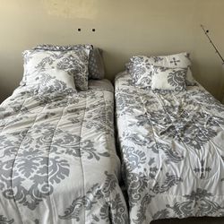 Two Twin Beds And Box Springs 