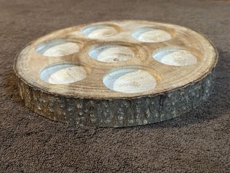 Creative Co-Op Paulownia Wood Candle Base / Crafting Slab