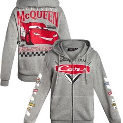 Disney Pixar Cars Lightning McQueenWomen's L Disney Zip Hoodie Hooded Sweatshirt