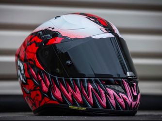 HJC Adult RPHA 11 Marvel Carnage Motorcycle Full Face Helmet MC1 Size Large NEW Sold Out 