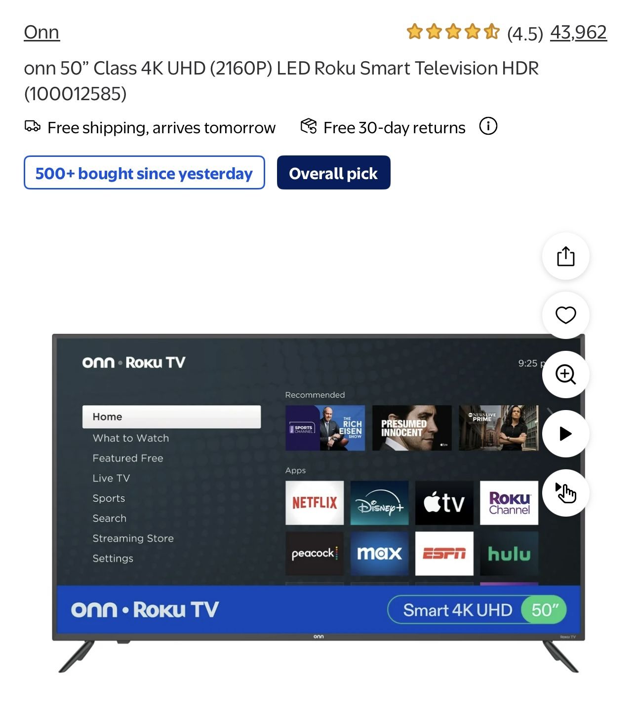 Onn 50” TV