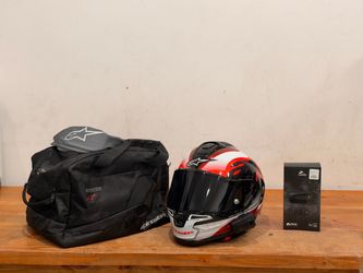 Alpinestars Supertech R10 Carbon Helmet + Cardo Packtalk Pro