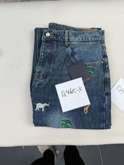 Lv Embroidery Jean