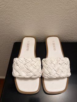 White sandals
