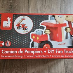 Janod Wooden Fire Truck 