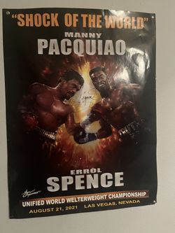 Pacquiao V Spence Signed Poster