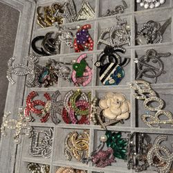 Designer brooches and earrings 