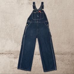 Dickies Stone Washed Bib Overalls, Size 38 X 32
