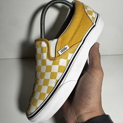 Vans Classic Slip-On “Checkerboard - Yolk Yellow” WMNS Size 7
