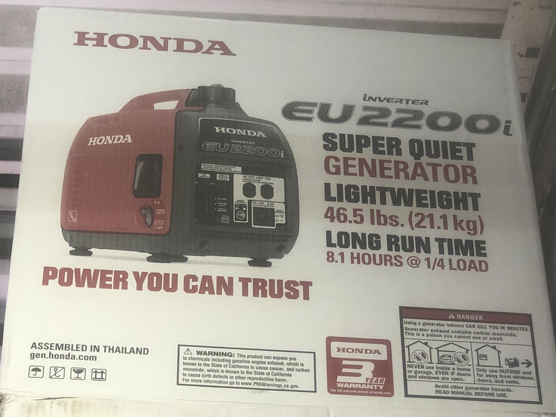 Honda EU2200i Gas Powered Inverter Generator