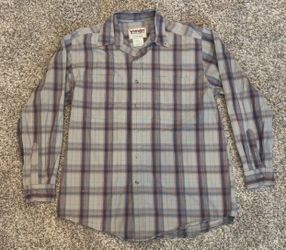 Mens Wrangler Button Up Long Sleeve Size Large