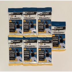 (7) 2021 Panini Chronicles Baseball Value Packs - 7 Pack Lot - MLB Cards Fat Packs Cello Packs Auto ? NEW