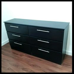 NEW 6 DRAWER DOUBLE DRESSER 😊 Available in BLACK, WHITE, GREY or CHARCOAL color