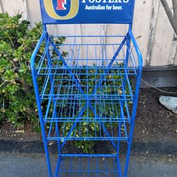Foster's Australian for Beer.  Blue Steel Metal Shelving Rack