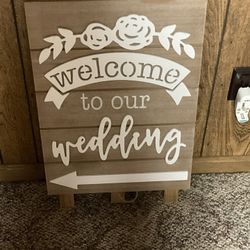 Welcome To Our Wedding Sign 